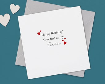 First Engaged Birthday Card, First Birthday as My Fiancé Card, Fiance Birthday Card, Birthday Card Fiance, New Fiance Birthday Card