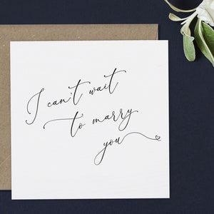 I Can't Wait To Marry You Card, Card For Groom On Wedding Day, Fiancé Card,  Husband To Be Card, On Our Wedding Day Card, Groom Card
