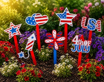 Patriotic Garden Stakes