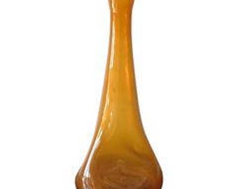 Murano glass vase, Orange, 20th Century
