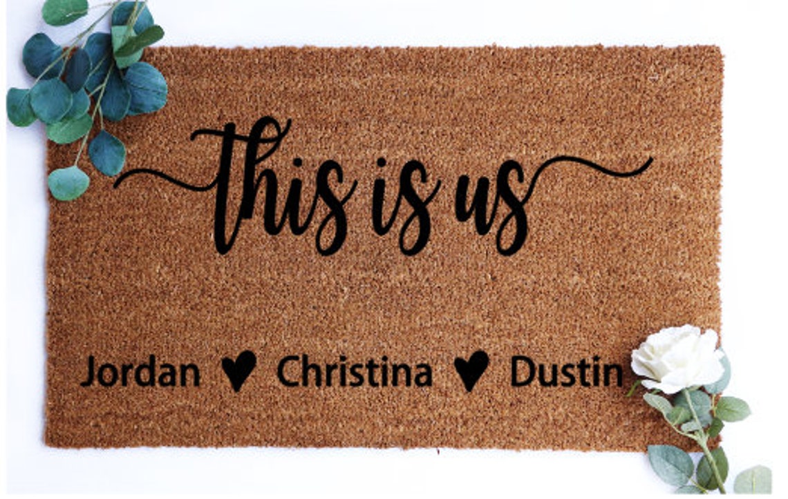 This is us Custom doormat Family Door Mat Custom Door Mat Etsy