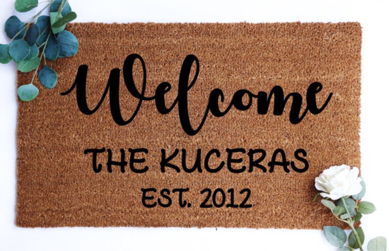 Door Mat Last Name Door Mat Personalized Door Mat Etsy
