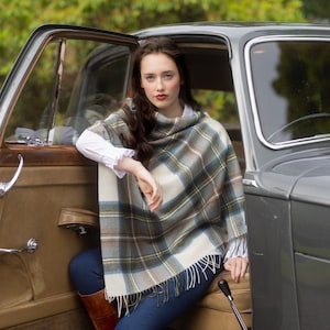 Tartan Poncho (Stewart Blue Dress)