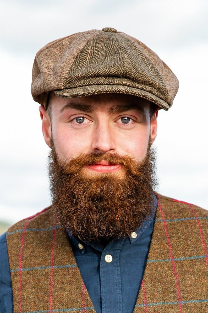 Tweed Baker Boy Hat Etsy UK