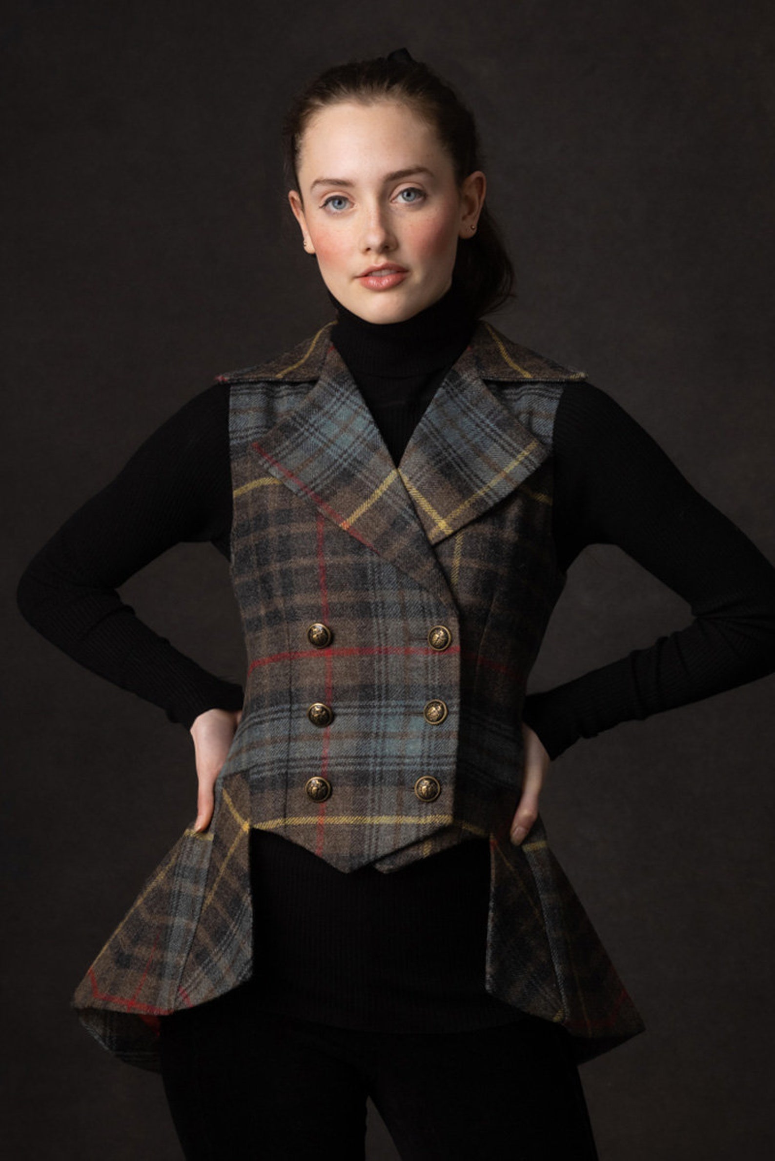 Lady Mary Waistcoat stewart Tweed - Etsy