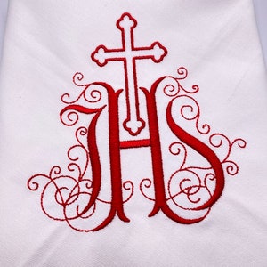Weihkorbdecke Ostern, IHS Symbol mit Kreuz, SOFORTKAUF Bild 2