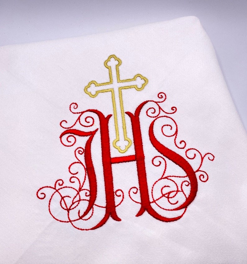 Weihkorbdecke Ostern, IHS Symbol mit Kreuz, SOFORTKAUF Bild 3