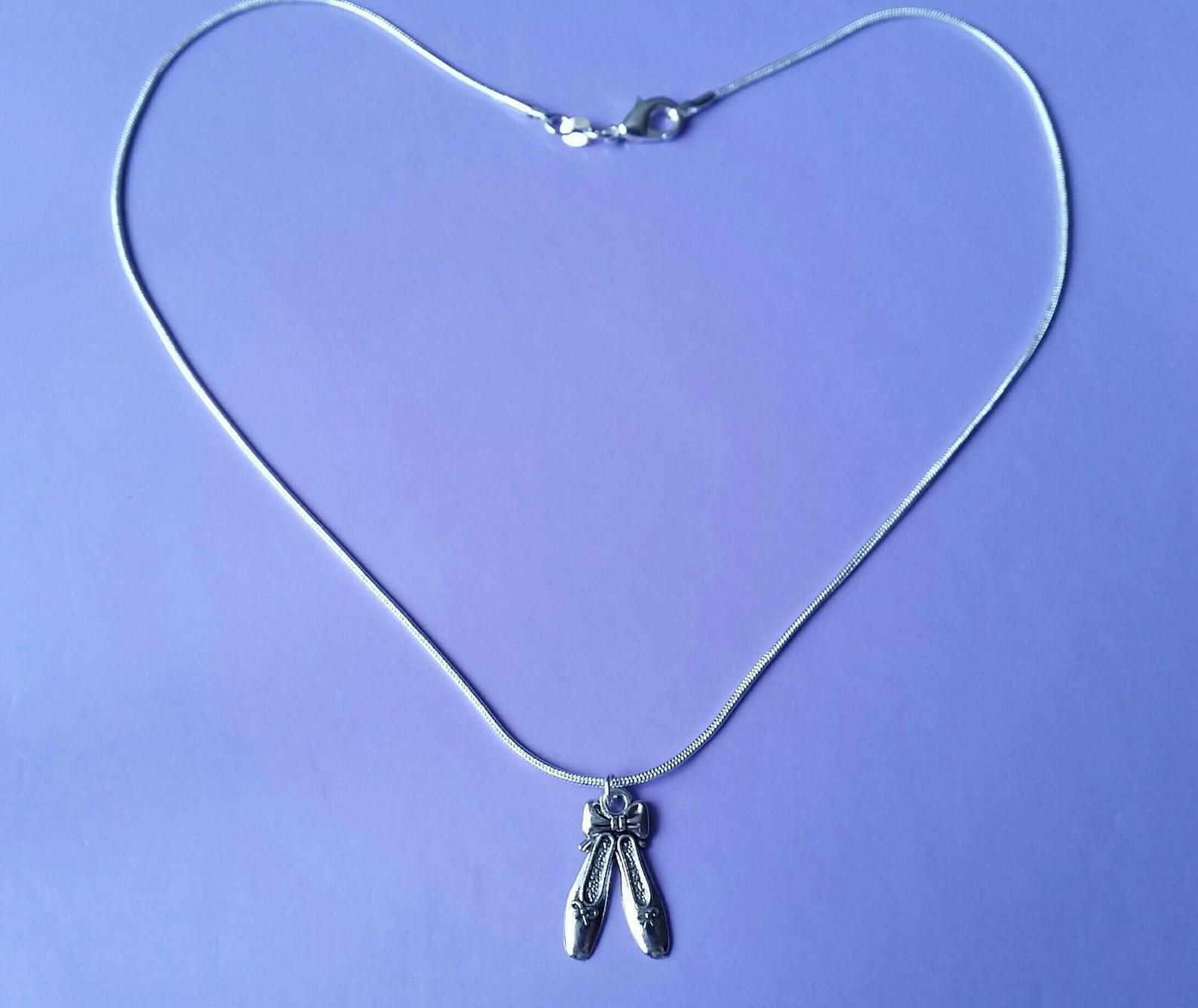 ballet slippers pendant necklace