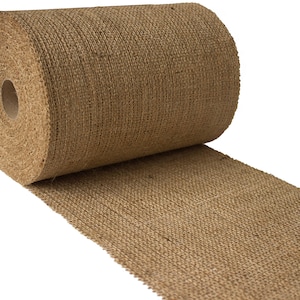 Burlapper 8&quot; Jute Burlap Ribbon Runner, 10 oz Food Grade Burlap Fabric Roll