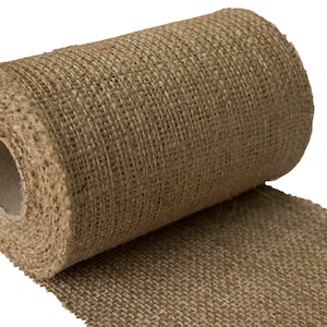 Burlapper 6&quot; Jute Burlap Ribbon Roll, 10 oz Burlap Fabric