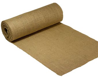 Burlapper 12" Jute Burlap Runner Roll, Premium 12 oz Decorator Fabric Odorless