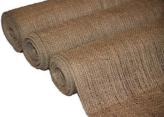 Burlapper garden fabric, 12" x 10 yds (3-pack), 100% eco-friendly jute burlap rolls
