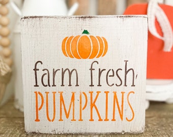 Fall Decor, Pumpkin Sign, Tiered Tray, Fall Wood Sign, Farmhouse Decor