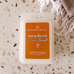 Bakery Wax Melts, Honey Butter + Cornbread Scented, Coconut Soy Wax Tarts