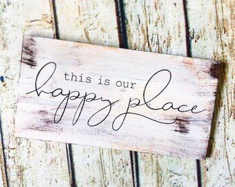 Lake is My Happy Place 7.25 x 10 Wooden Block Sign by My Word!
