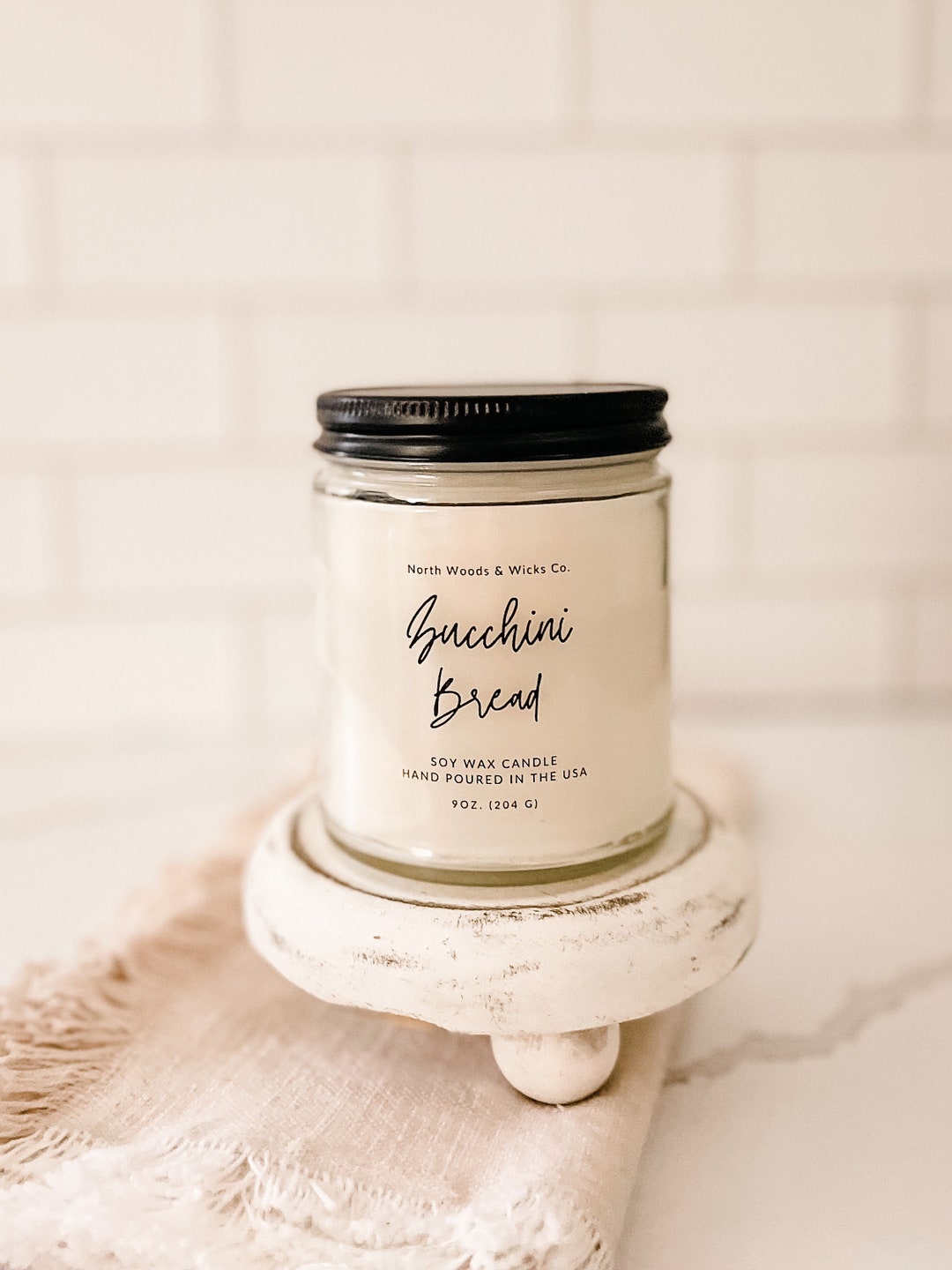 Zucchini Bread Candle Wood Wick Candle Fall Soy Candle Etsy