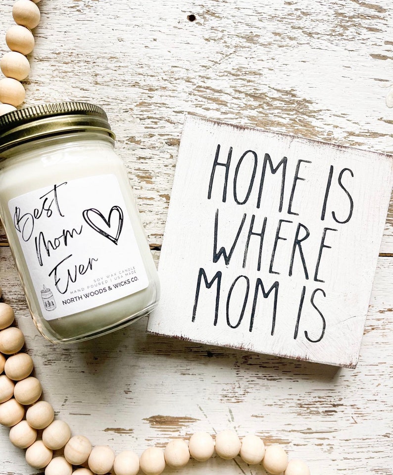 Home is Where Mom Is Mothers Day Gift Wood Sign Etsy