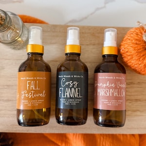 4oz Fall Room Spray, Room + Linen Sprays, Multiple Scents, Air Freshener