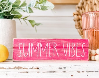 Decoración de verano para el hogar, ambiente veraniego, letreros para estantes