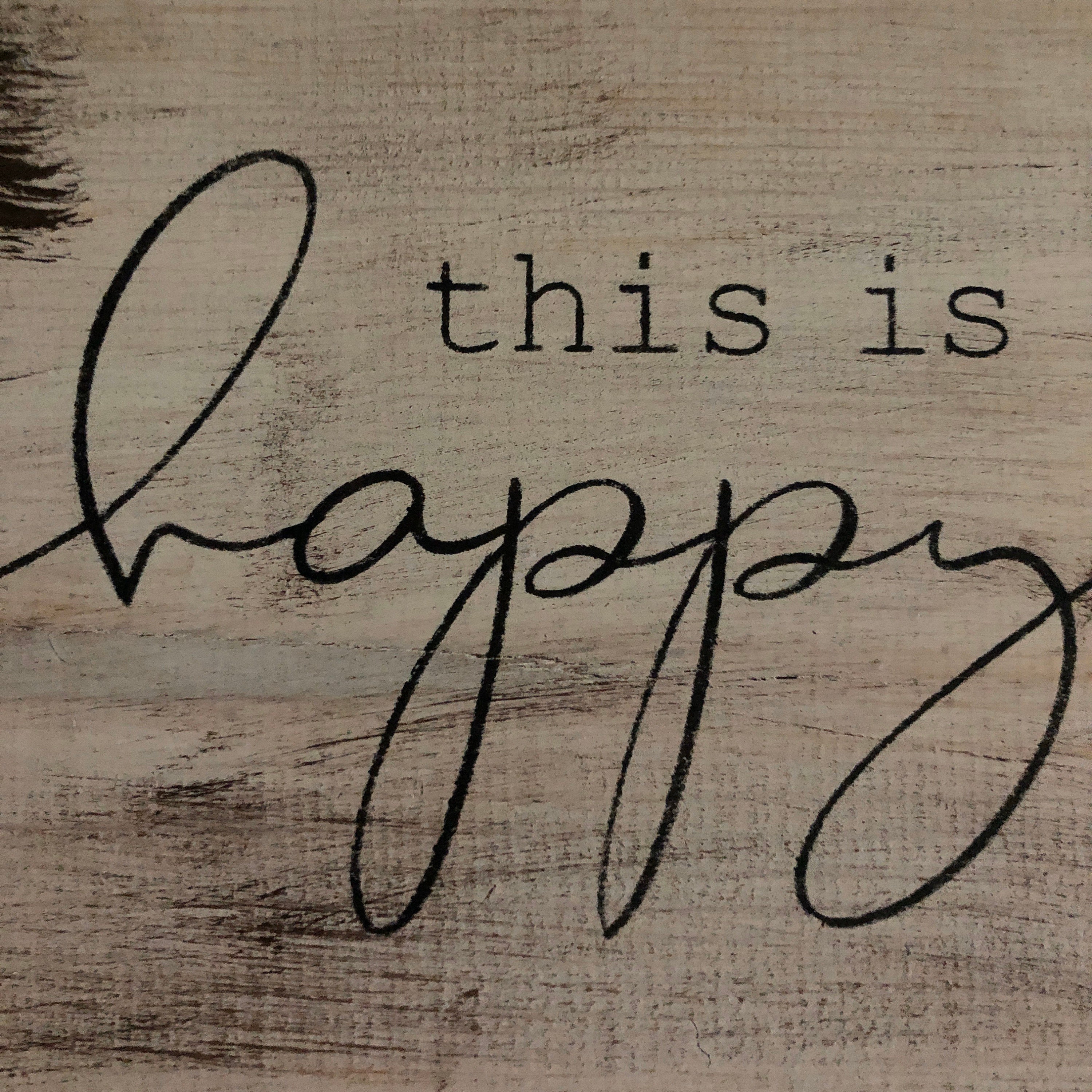 This is Our Happy Place Wood Sign Quotes Wood Sign Etsy