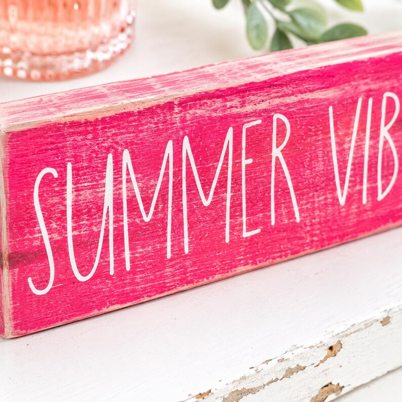 Summer Home Decor, Summer Vibes, Shelf Sitter Signs image 6