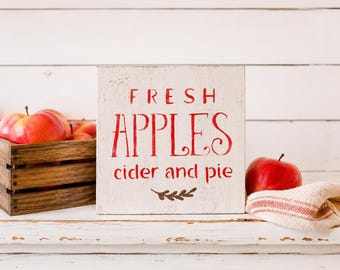 Apple Cider Wood Sign | Fall Shelf Decor