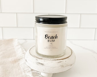 Beach Candle, Coconut Cream, Summer Candles, Soy Wax, Wooden Wick