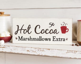 Hot Cocoa Bar Sign | Christmas Coffee Bar Decor | Hot Chocolate Sign