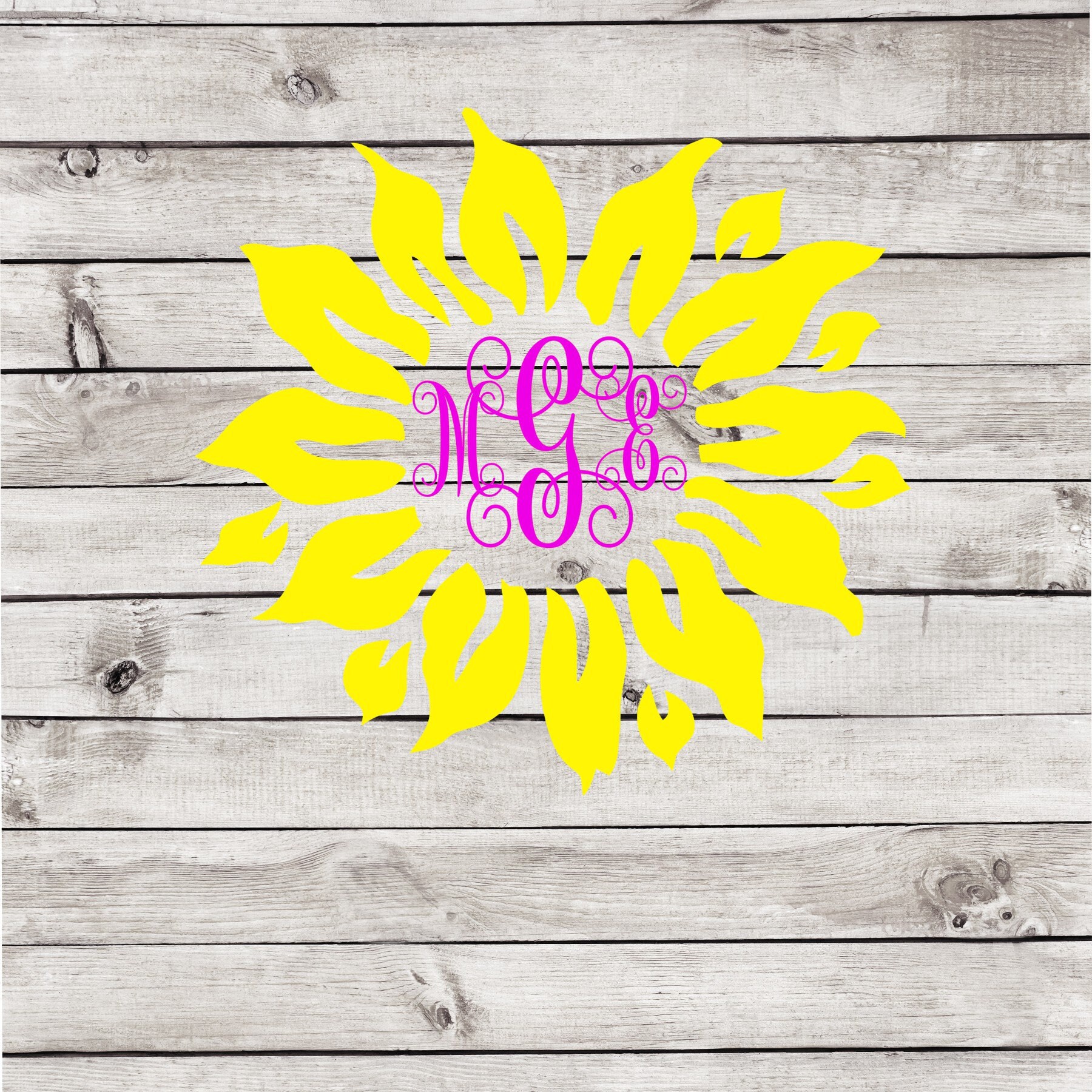 Sunflower Decal Sunflower car decal yellow flower decal Etsy