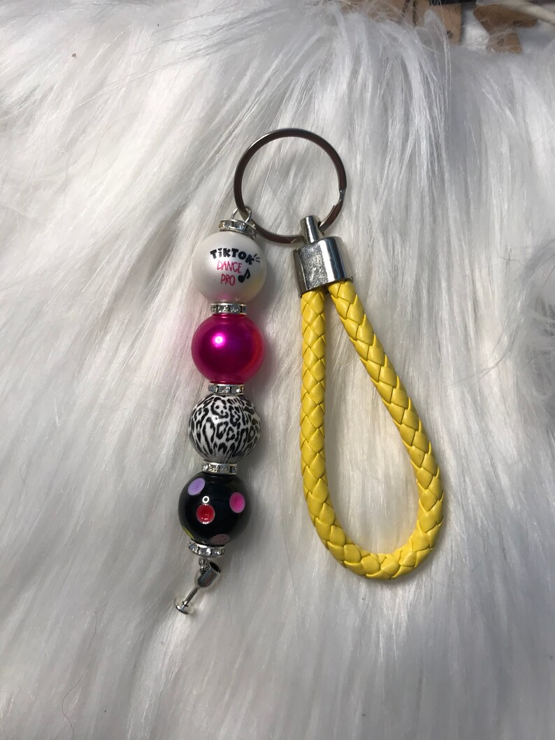 Tik Tok Key chain Tik Tok Keychain Beaded Keychain TikTok Etsy