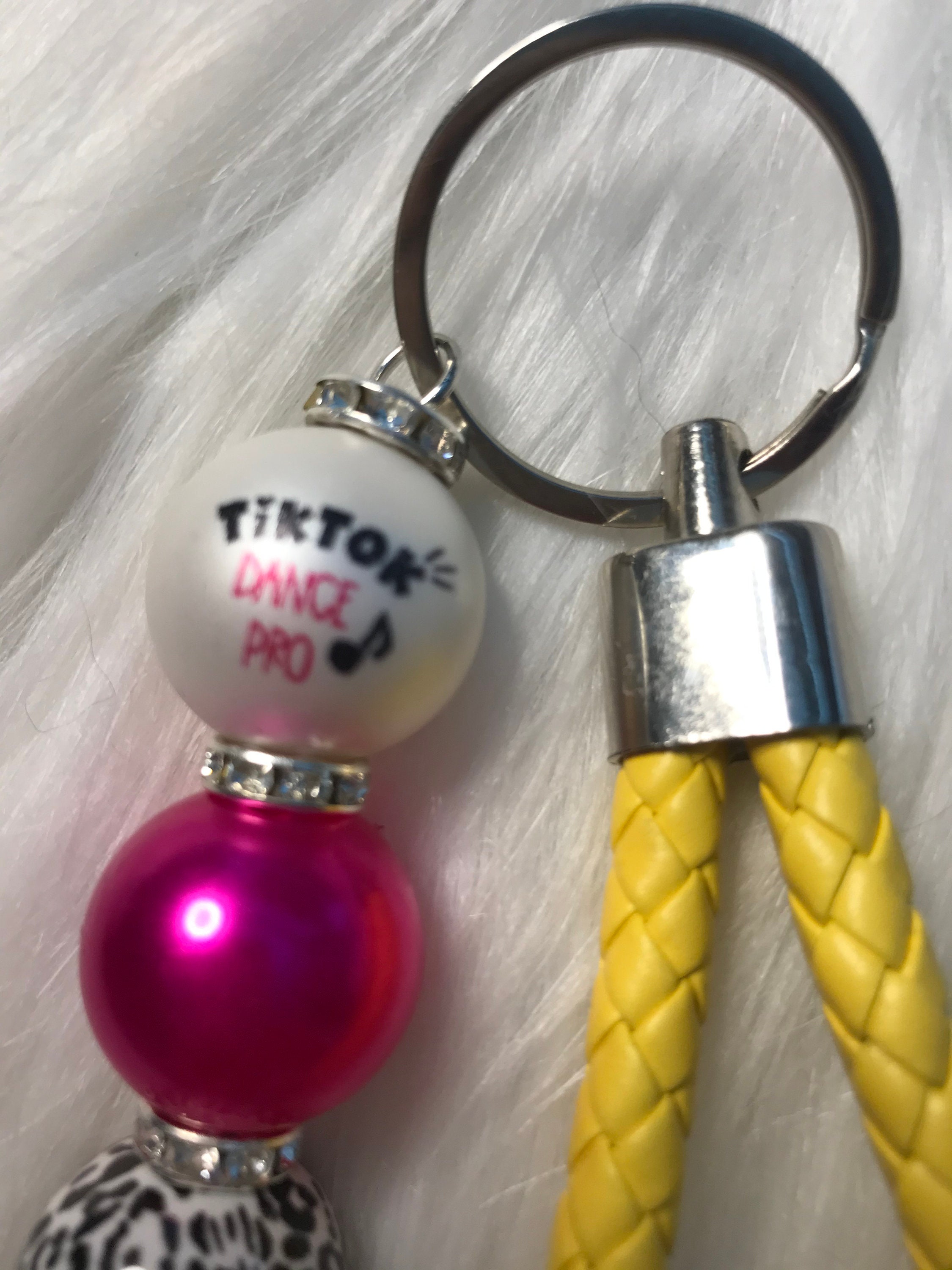 Tik Tok Key chain Tik Tok Keychain Beaded Keychain TikTok Etsy