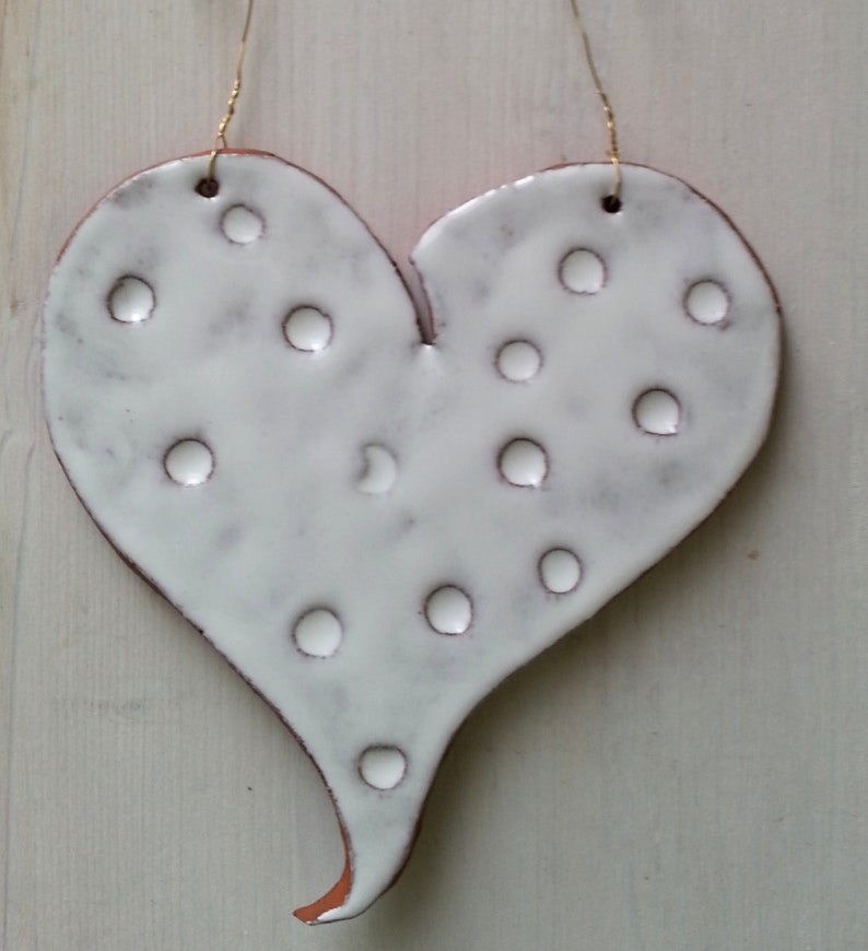 Handmade ceramic heart for hanging souvenirs for Mother/'s Day best friend