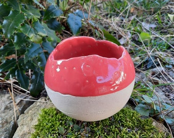 Ceramic plant ball handmade planter