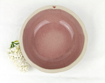 Bowl ceramic size M with heart