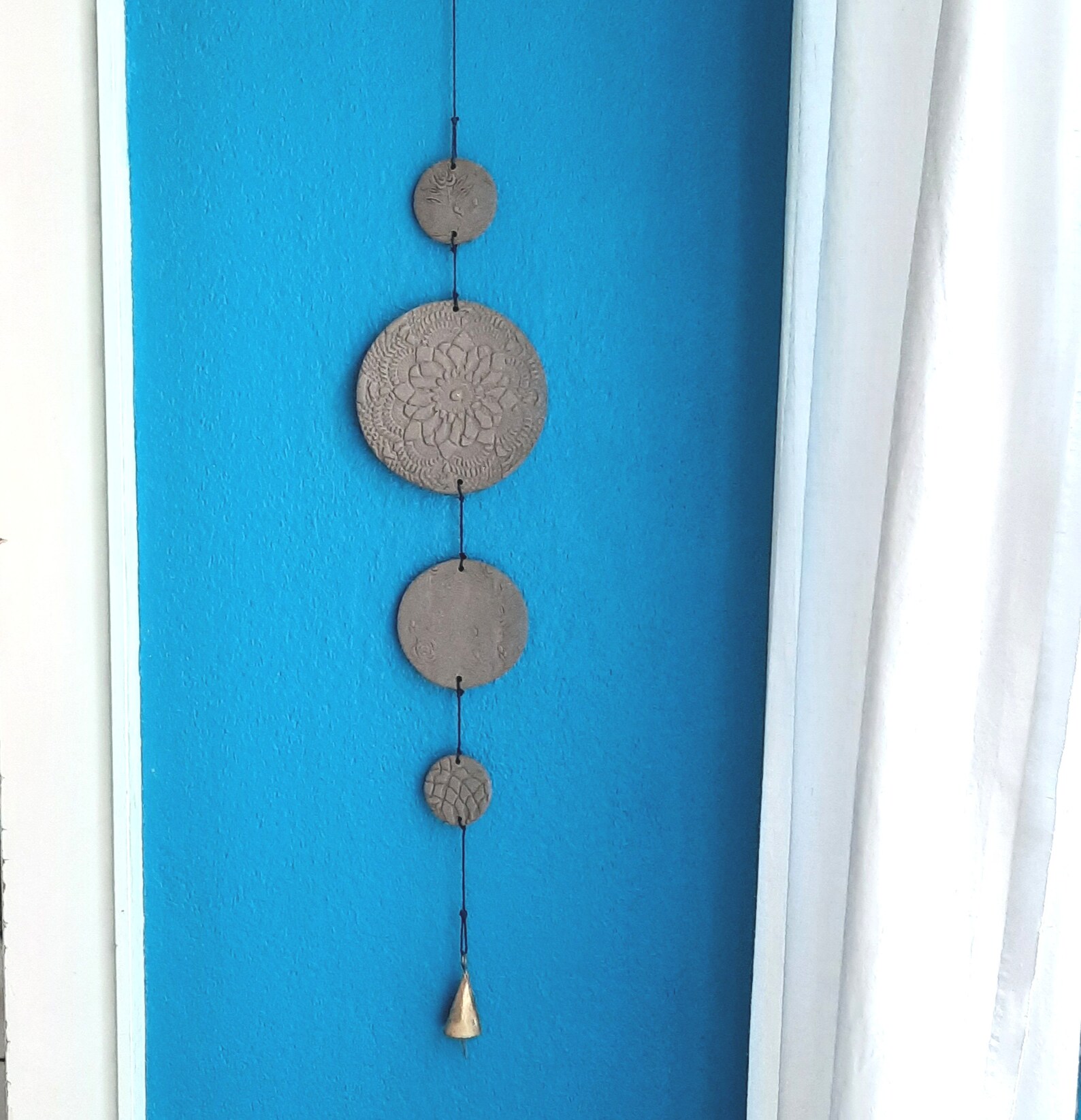 Ceramic Wind Chime Colorful With Bell Etsy