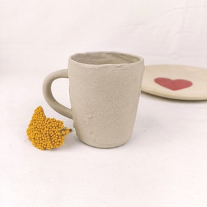 Keramik Tasse und Teller mit Herz Kindergeschirr personalisiert Bild 4