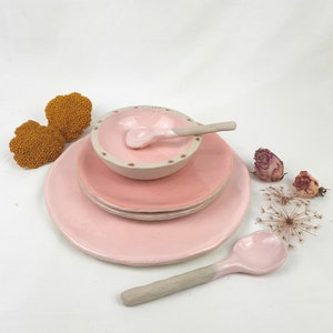 Keramik Tasse und Teller mit Herz Kindergeschirr personalisiert Bild 10