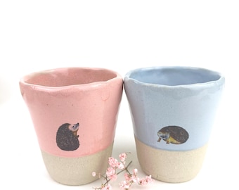 Ceramic children's tableware with hedgehog