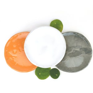 Ceramic plates various colors handmade