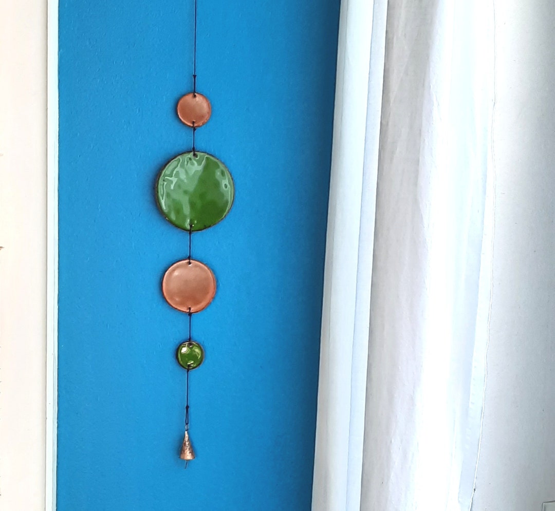 Ceramic Wind Chime Colorful With Bell Etsy