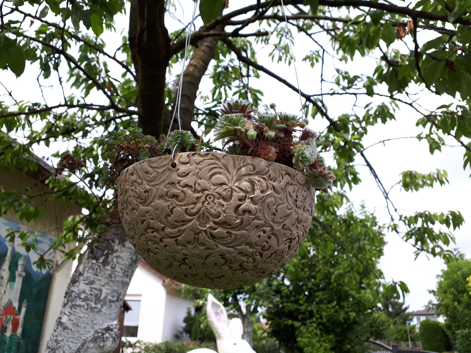 blumenampel keramik gro�