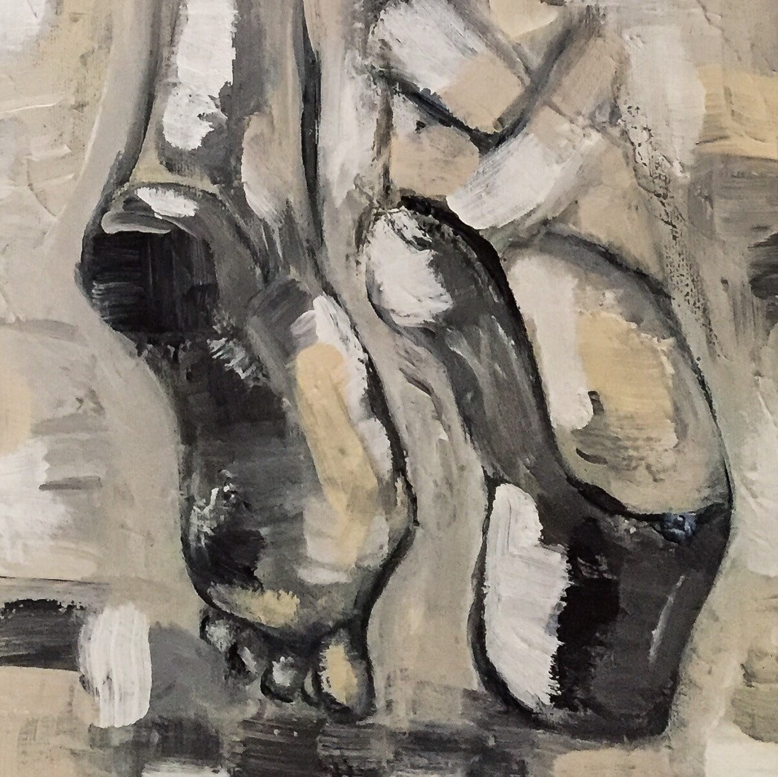 painting ballet and pointe on spitzs-classic dancer-dance-acryllics-beaux arts-contemporary art-worldwide shipping