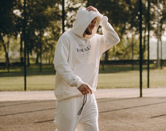 Tracksuit white for men and women track pans Hoodie