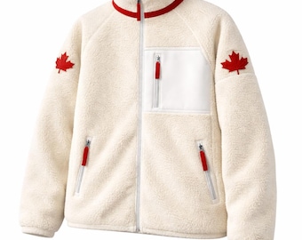Shane Hollander Sherpa Jacket: Maple Leaf & Canada, Heated Rivalry, Fleece Jacket Costume
