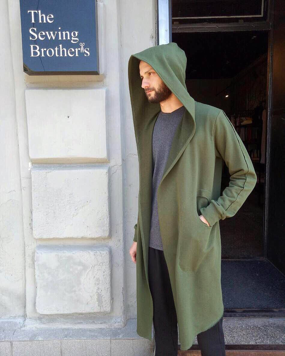Long hooded jacket men's deals