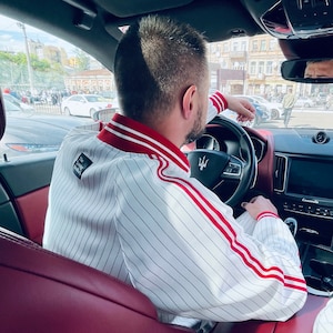 Tracksuit Gentlemen Suit Stripe white red