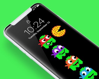 Ninja Turtles / 8-bit "Mutant Ninja Ghosts" iPhone Wallpaper  | Smart Phone, Background, Homescreen, Samsung, Google | Super Rad Design