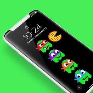 Ninja Turtles / 8-bit "Mutant Ninja Ghosts" iPhone Wallpaper  | Smart Phone, Background, Homescreen, Samsung, Google | Super Rad Design