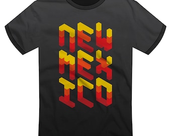New Mexico "Rayos Del Sol" T-shirt | -NEW!- ABQ NM Sandias, Geometric, Meow Wolf, Lowrider, Rail Yards Market, Route 66 | Super Rad Design