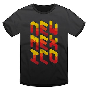 New Mexico &quot;Rayos Del Sol&quot; T-shirt | -NEW!- ABQ NM Sandias, Geometric, Meow Wolf, Lowrider, Rail Yards Market, Route 66 | Super Rad Design